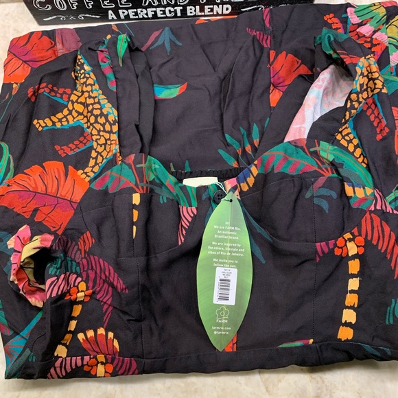 FARM RIO JUNGLE COLORS MINI DRESS - Picture 11 of 15